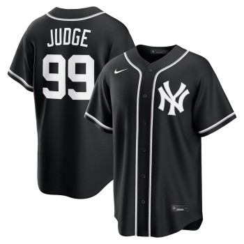 Men's New York Yankees #99 Aaron Judge Fashion Replica Black Out Jersey