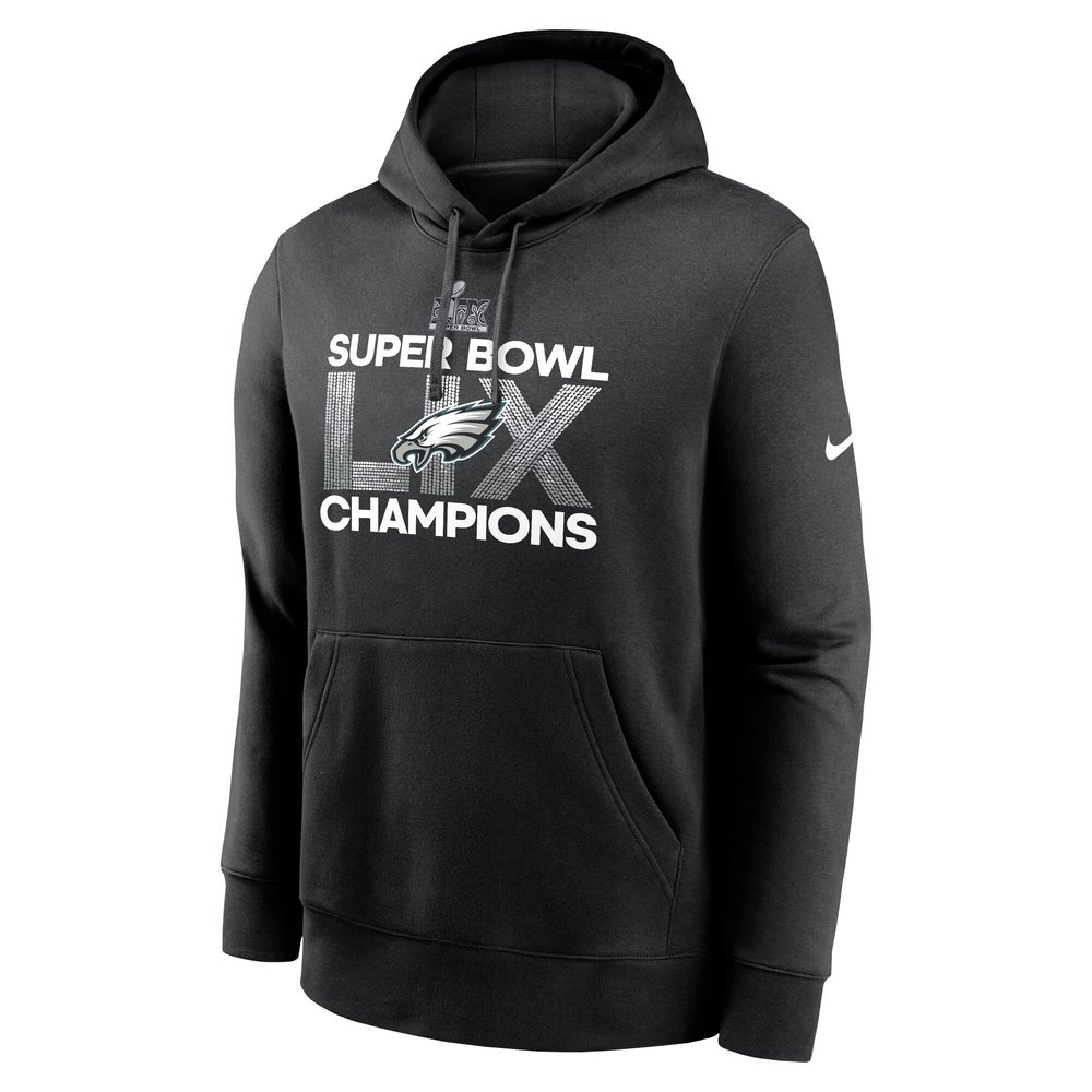 Men's Philadelphia Eagles Black Super Bowl LIX Champions Supplemental Pullover Hoodie