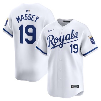 Men's Kansas City Royals #19 Michael Massey Nike White Home Limited Player Jersey Men's Kansas City Royals #19 Michael Massey Nike White Home Limited Player Jersey