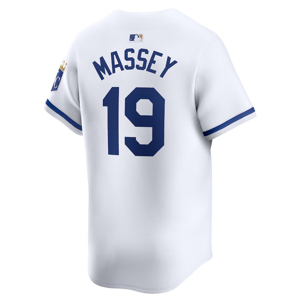 Men's Kansas City Royals #19 Michael Massey Nike White Home Limited Player Jersey