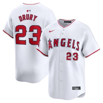 Men's Los Angeles Angels #23 Brandon Drury Nike White Home Limited Player Jersey Men's Los Angeles Angels #23 Brandon Drury Nike White Home Limited Player Jersey