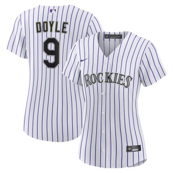 Women's Colorado Rockies #9 Brenton Doyle Nike White Home Replica Jersey