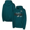 Youth Philadelphia Eagles  Midnight Green Super Bowl LIX Champions Iconic Victory Pullover Hoodie