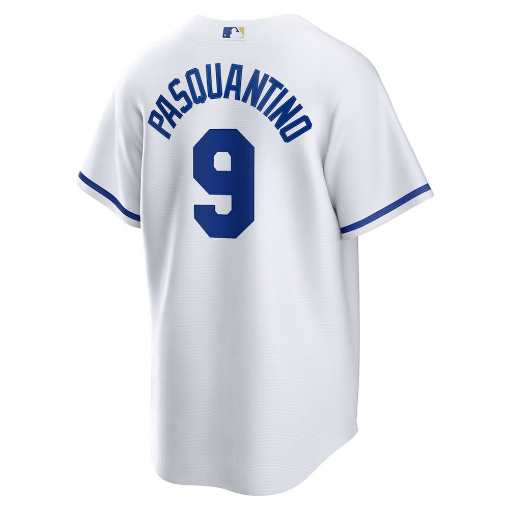 Men's Kansas City Royals #9 Vinnie Pasquantino Nike White Home Replica Jersey
