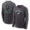 Men's Philadelphia Eagles Anthracite Super Bowl LIX Champions Roster Long Sleeve T-Shirt