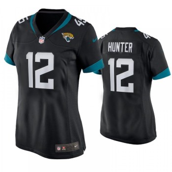 Women's Jacksonville Jaguars #12 Travis Hunter Nike Black 2025 NFL Draft First Round Pick Alternate Game Player Jersey