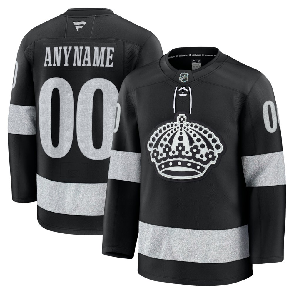 Men's Los Angeles Kings Black Alternate Premium Custom Jersey