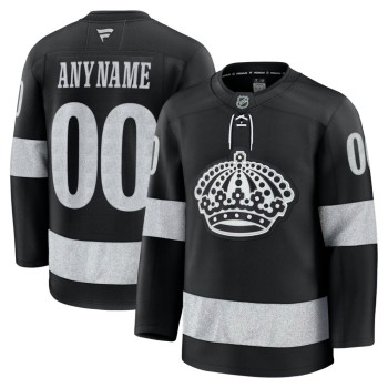 Men's Los Angeles Kings Black Alternate Premium Custom Jersey Men's Los Angeles Kings Black Alternate Premium Custom Jersey