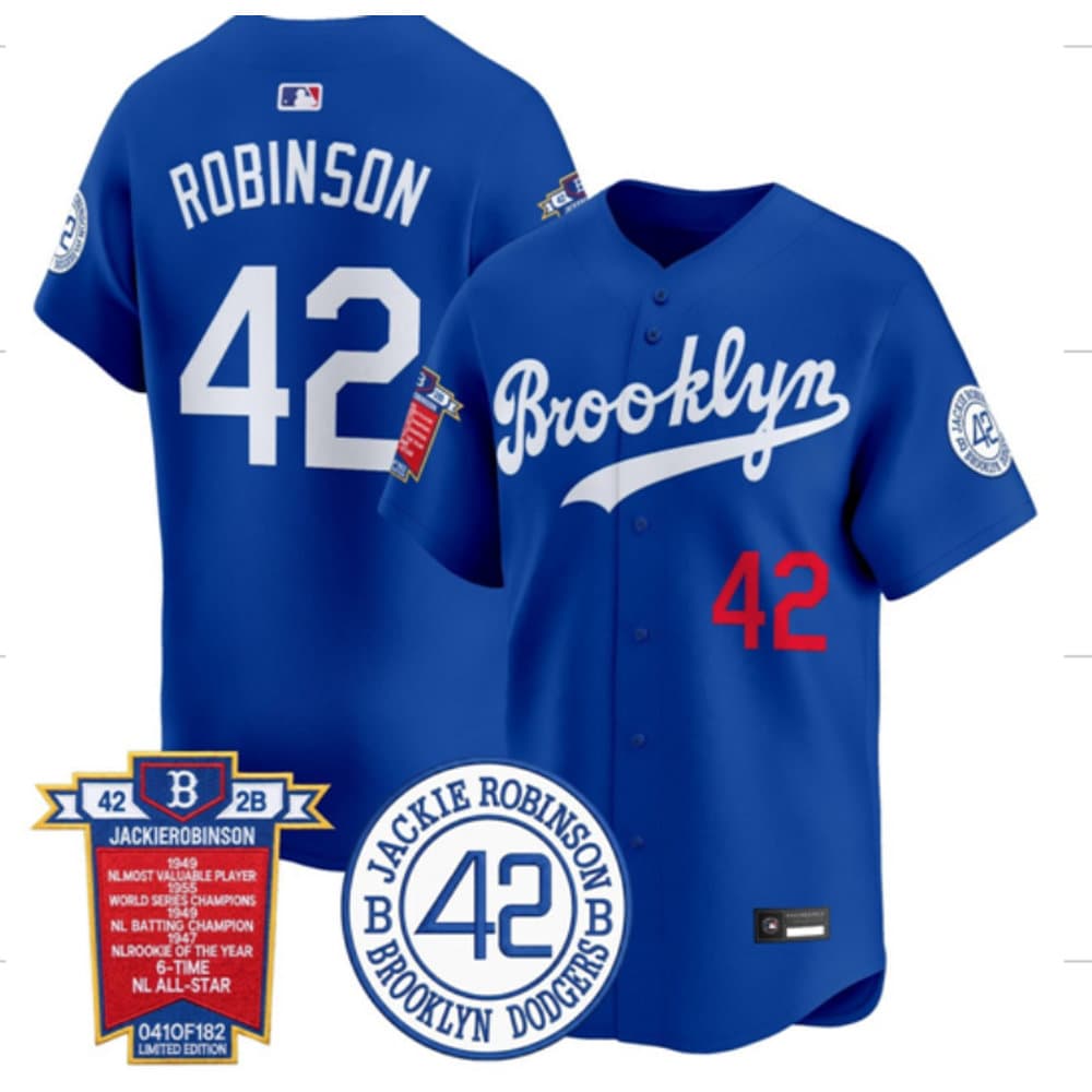 Youth Brooklyn Dodgers #42 Jackie Robinson Royal Stitched Baseball Jersey