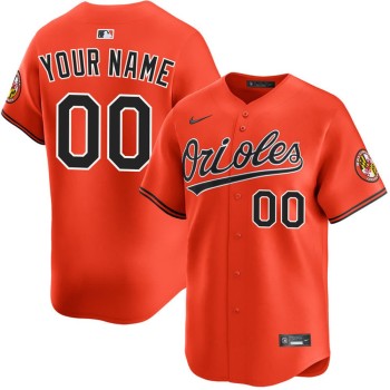 Youth Baltimore Orioles Orange Alternate Limited Custom Jersey