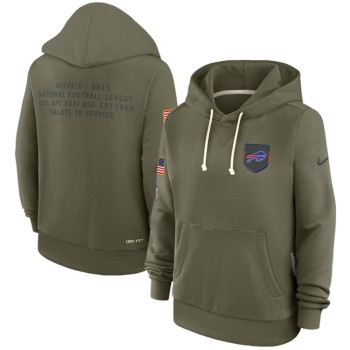 Women's Buffalo Bills Olive 2025 Salute to Service Sideline Standard Issue Dri-FIT Hoodie(Run Small) Women's Buffalo Bills Olive 2025 Salute to Service Sideline Standard Issue Dri-FIT Hoodie(Run Small)