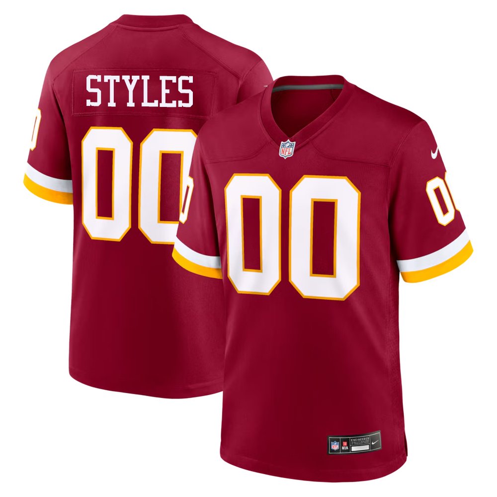 Youth Washington Commanders Sonny Styles Burgundy 2026 NFL Draft Game Jersey