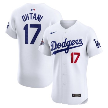 Men's Los Angeles Dodgers #17 Shohei Ohtani White 2024 World Series Champions Home Elite Player Jersey Men's Los Angeles Dodgers #17 Shohei Ohtani White 2024 World Series Champions Home Elite Player Jersey