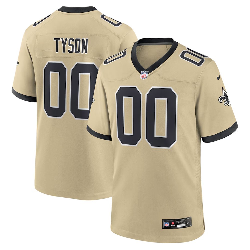 Youth New Orleans Saints Jordyn Tyson Gold 2026 NFL Draft Game Jersey