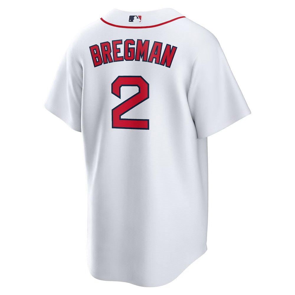 Men's Boston Red Sox #2 Alex Bregman White Home Replica Player Jersey