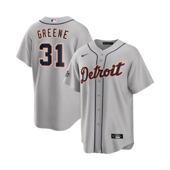 Men's Detroit Tigers #31 Riley Greene Grey 2025 MLB All-Star Game Road Replica Player Jersey