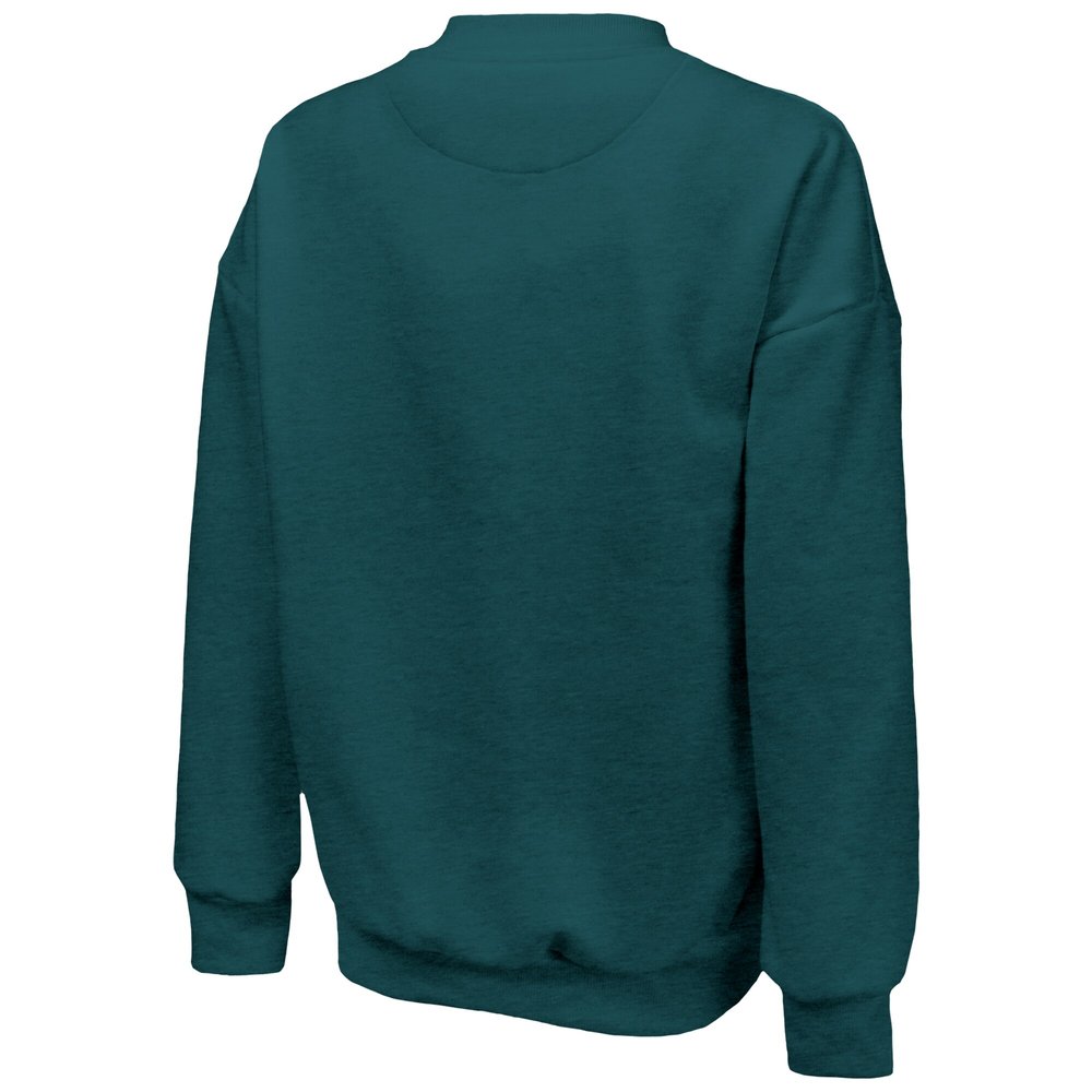 Women's Philadelphia Eagles  Threads Midnight Green Super Bowl LIX Champions Choke Up Tri-Blend Pullover Sweatshirt