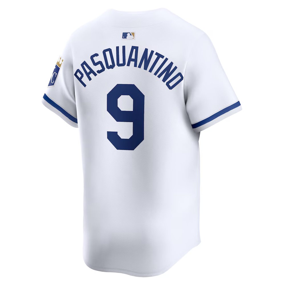 Men's Kansas City Royals #9 Vinnie Pasquantino Nike White Home Limited Player Jersey