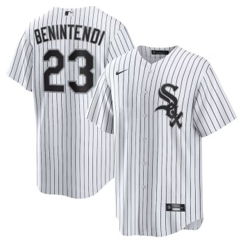 Men's Chicago White Sox #23 Andrew Benintendi Nike White/Black Home Official Player Jersey Men's Chicago White Sox #23 Andrew Benintendi Nike White/Black Home Official Player Jersey