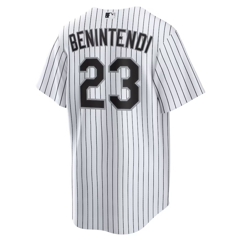 Men's Chicago White Sox #23 Andrew Benintendi Nike White/Black Home Official Player Jersey