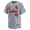 Men's St. Louis Cardinals #21 Lars Nootbaar Gray Home Limited Jersey