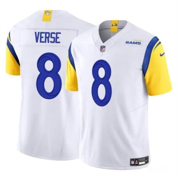 Youth Los Angeles Rams #8 Jared Verse White 2024 Draft F.U.S.E Vapor Untouchable Stitched Football Jersey Youth Los Angeles Rams #8 Jared Verse White 2024 Draft F.U.S.E Vapor Untouchable Stitched Football Jersey
