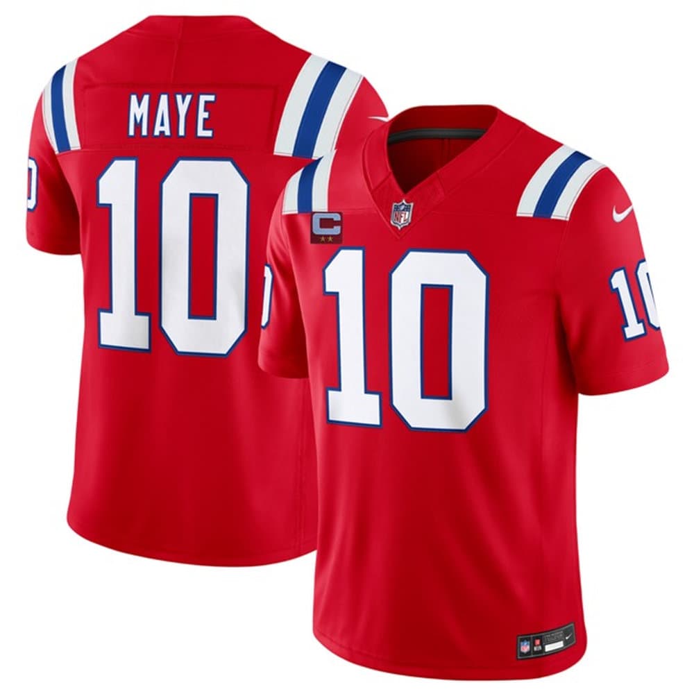 Men's New England Patriots #10 Drake Maye Red 2026 2-Star C Pach Vapor F.U.S.E. Limited Jersey Men's New England Patriots #10 Drake Maye Red 2026 2-Star C Pach Vapor F.U.S.E. Limited Jersey