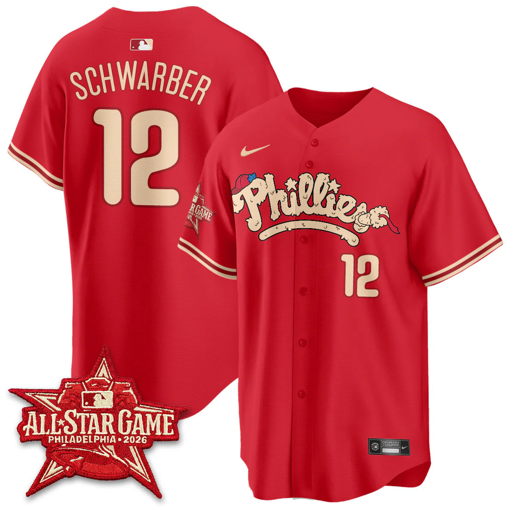 Men's Philadelphia Phillies #12 Kyle Schwarber Red 2026 MLB All-Star Jersey