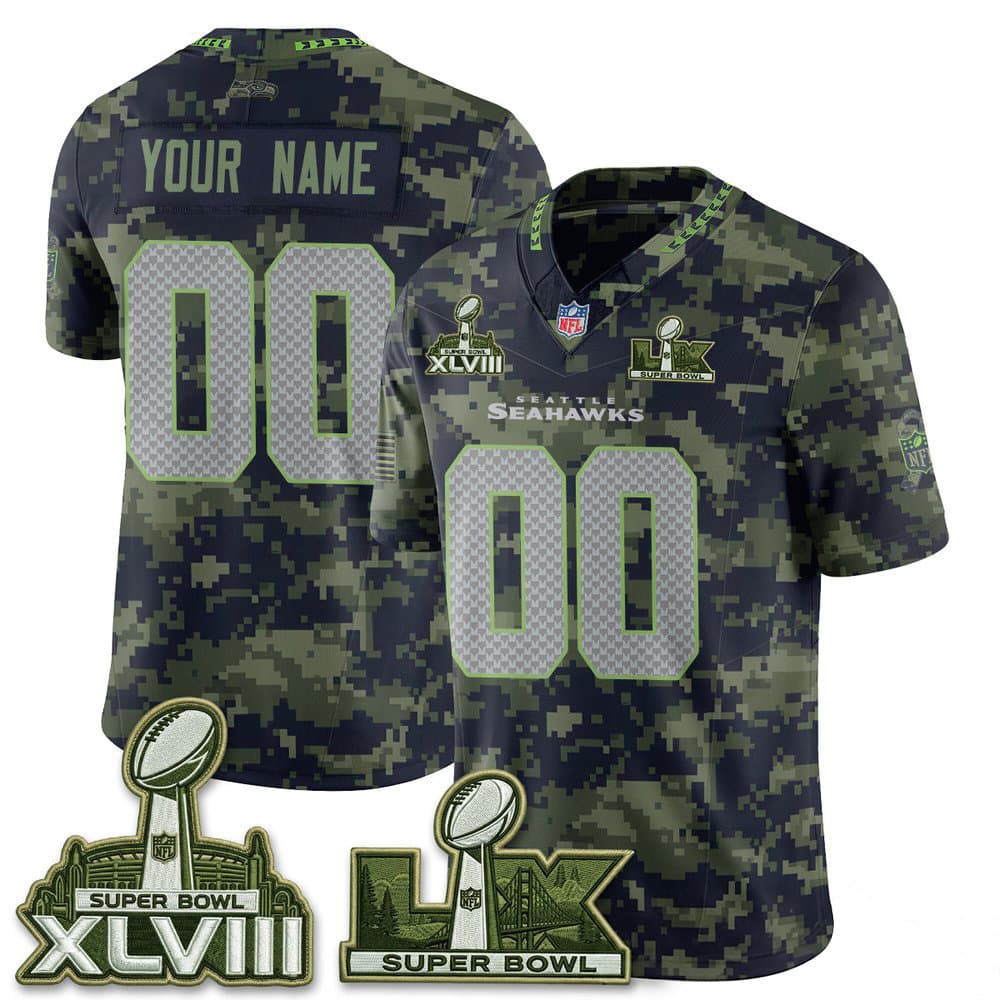 Men's Seattle Seahawks Camo 2026 Salute to Service Edition Vapor F.U.S.E. Limited Custom Jersey Men's Seattle Seahawks Camo 2026 Salute to Service Edition Vapor F.U.S.E. Limited Custom Jersey