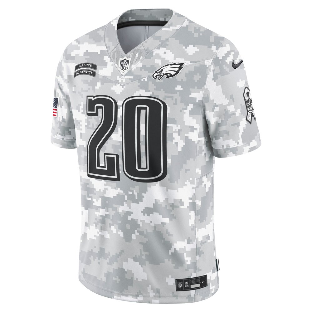 Men's Philadelphia Eagles Brian Dawkins Arctic Camo 2024 Salute to Service Retired Player Limited Jersey