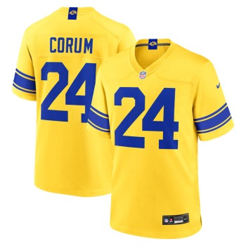 Men's Los Angeles Rams #24 Blake Corum Nike Classic Sol Game Jersey