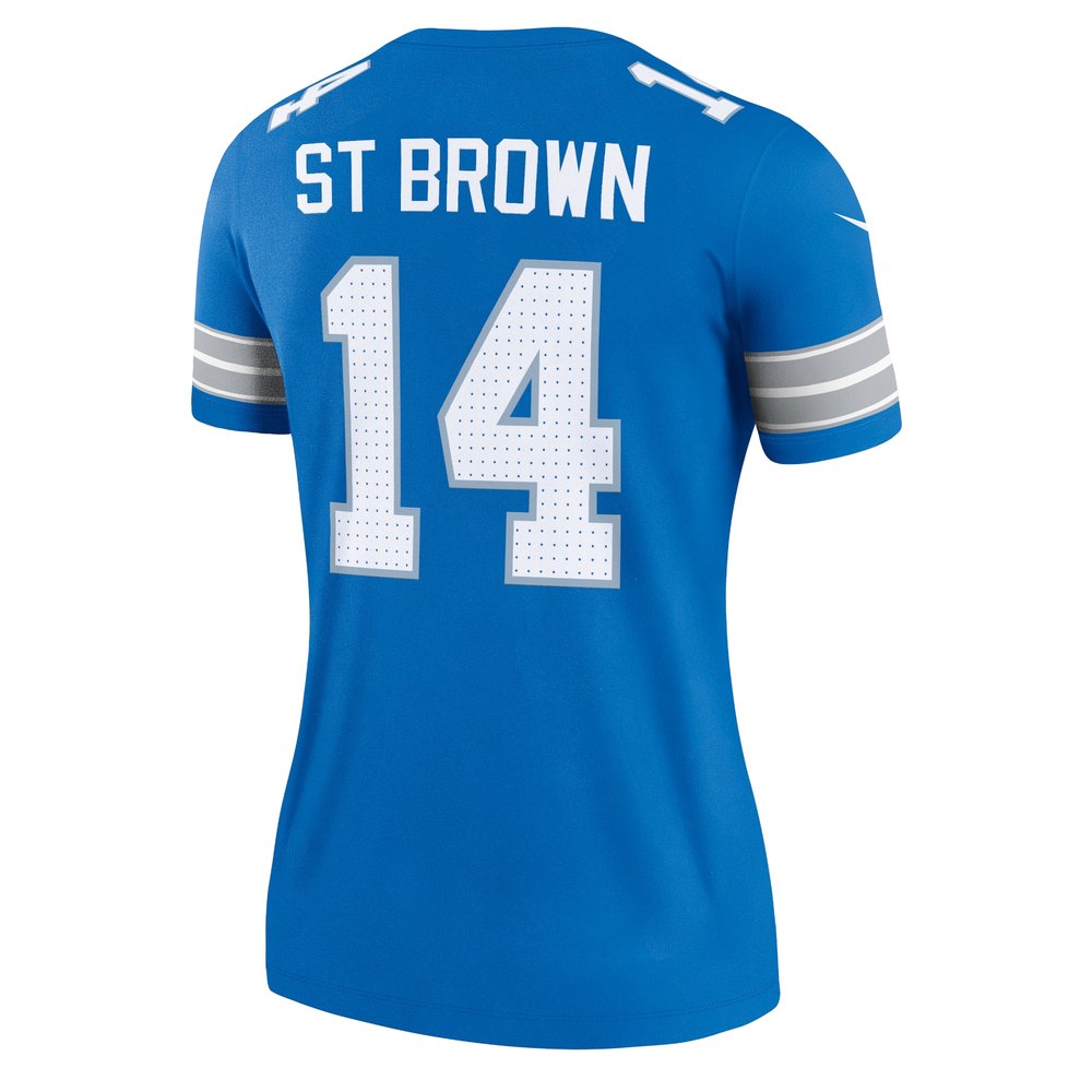 Women's Detroit Lions #14 Amon-Ra St. Brown Blue Legend Jersey