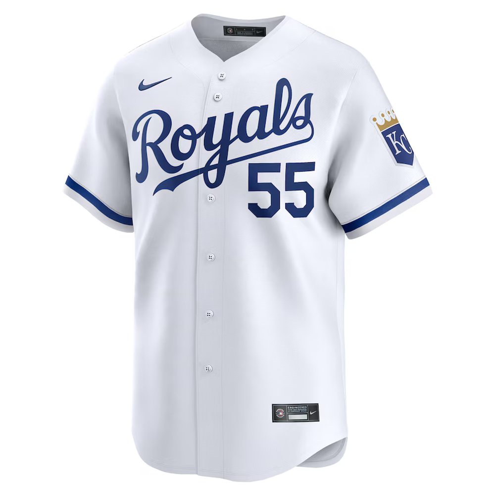 Men's Kansas City Royals #55 Cole Ragans Nike White Home Limited Player Jersey
