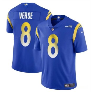 Youth Los Angeles Rams #8 Jared Verse Blue 2024 Draft Vapor Untouchable Stitched Football Jersey Youth Los Angeles Rams #8 Jared Verse Blue 2024 Draft Vapor Untouchable Stitched Football Jersey