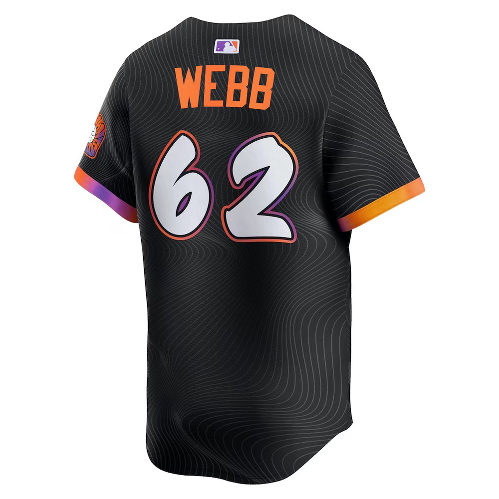 Youth San Francisco Giants #62 Logan Webb Nike Anthracite 2025 City Connect Limited Jersey