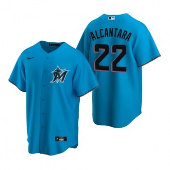 Men's Miami Marlins #22 Sandy Alcantara Nike Blue Home Limited Player Jersey Men's Miami Marlins #22 Sandy Alcantara Nike Blue Home Limited Player Jersey