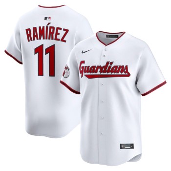 Men's Cleveland Guardians #11 Jose Ramirez Nike White Home Limited Jersey