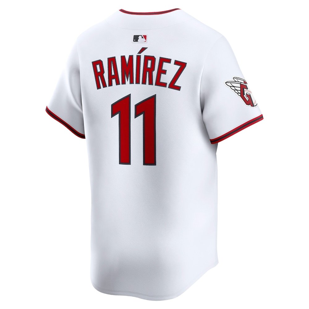 Men's Cleveland Guardians #11 Jose Ramirez Nike White Home Limited Jersey