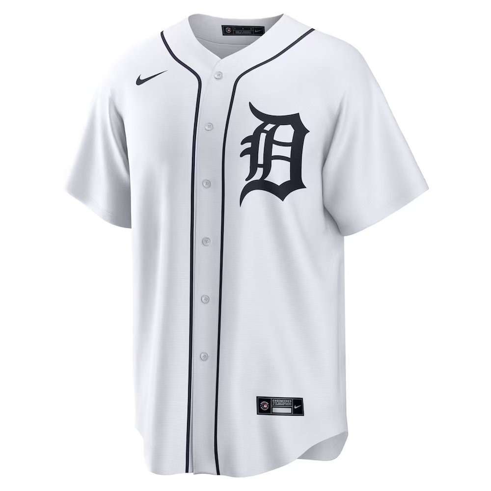 Men's Detroit Tigers #8 Matt Vierling Nike White Home Replica Jersey