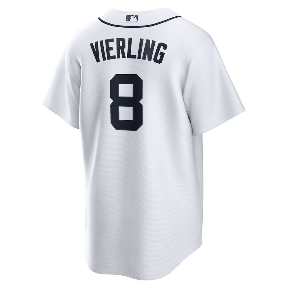 Men's Detroit Tigers #8 Matt Vierling Nike White Home Replica Jersey