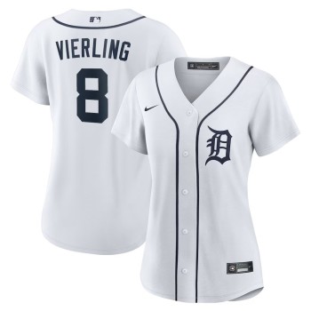 Women's Detroit Tigers #8 Matt Vierling Nike White Home Replica Jersey