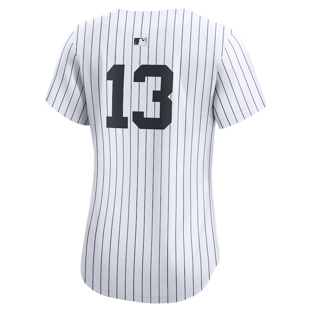 Women's New York Yankees #13 Jazz Chisholm Jr. White Home Limited Player Jersey