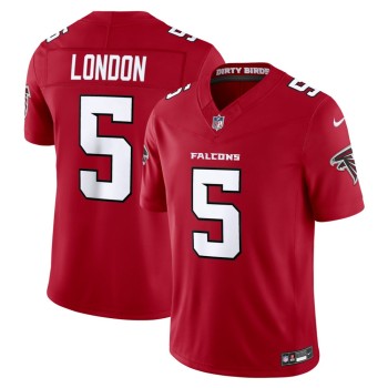 Men's Atlanta Falcons #5 Drake London Red Vapor F.U.S.E. Sewn Down Limited Jersey Men's Atlanta Falcons #5 Drake London Red Vapor F.U.S.E. Sewn Down Limited Jersey