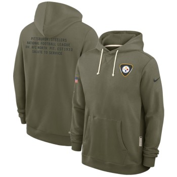 Men's Pittsburgh Steelers Olive 2025 Salute to Service Pullover Hoodie Men's Pittsburgh Steelers Olive 2025 Salute to Service Pullover Hoodie