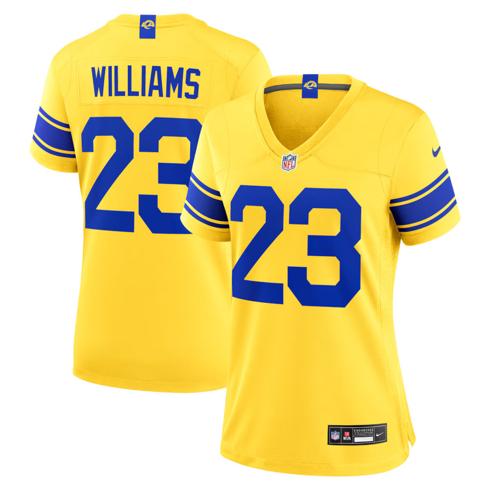 Women's Los Angeles Rams #23 Kyren Williams Nike Classic Sol Game Jersey