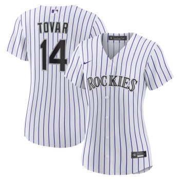 Women's Colorado Rockies #14 Ezequiel Tovar Nike White Home Replica Jersey