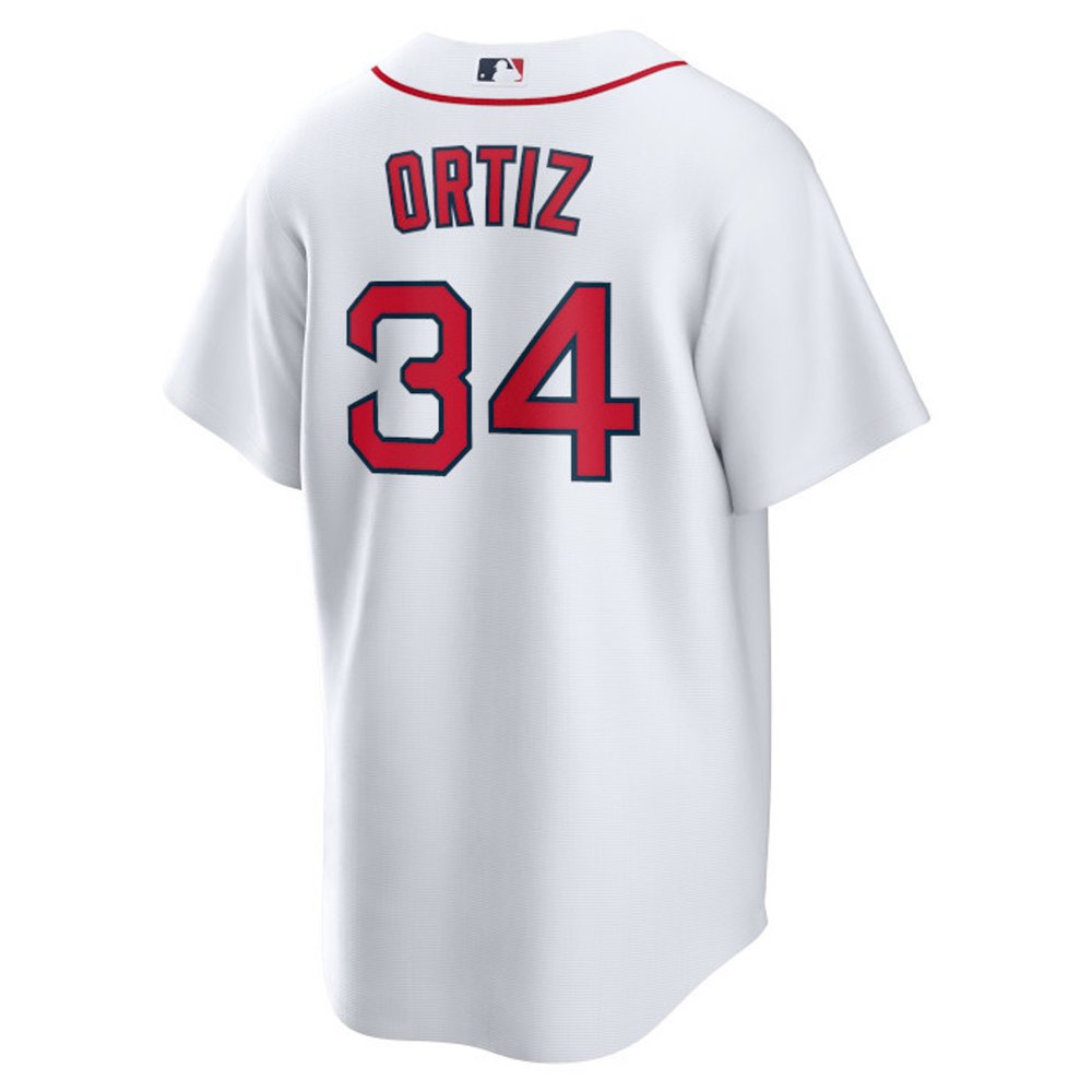 Men's Boston Red Sox #34 David Ortiz Cooperstown Collection White Home Jersey