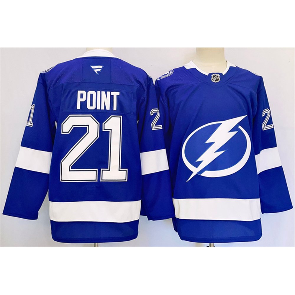 Men's Tampa Bay Lightning #21 Brayden Point 2024-25 Blue Stitched Premium Jersey Men's Tampa Bay Lightning #21 Brayden Point 2024-25 Blue Stitched Premium Jersey