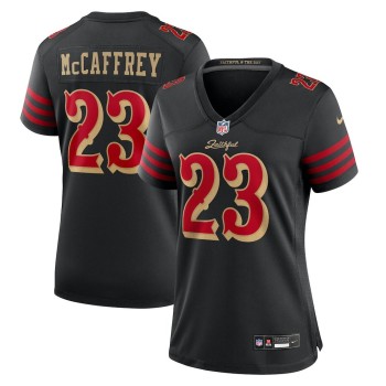 Women's San Francisco 49ers #23 Christian McCaffrey Black Rivalries Collection F.U.S.E. Vapor Limited Stitched Jersey Women's San Francisco 49ers #23 Christian McCaffrey Black Rivalries Collection F.U.S.E. Vapor Limited Stitched Jersey