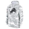 Youth Detroit Lions White/Gray 2024 Salute To Service Pullover Hoodie